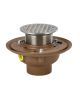 **JRS 2005Y03-A05NB-P050 3" NH SHOWER DRAIN W/(-A05NB)5" ROUND NB STRAINER W/(-P050)TPC