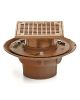 **JRS 2005Y02-B05NB-P050 2" NH SHOWER DRAIN W/(-B05NB) 5" SQUARE NB STRAINER W/(-P050)TPC